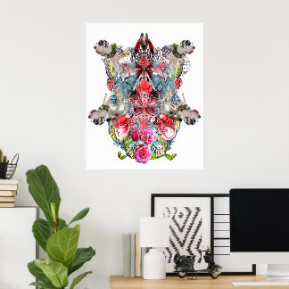 Visionär Surreal Konst | Symmetrisk Fantasy Poster