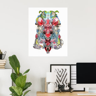 Visionär Surreal Konst Symmetrisk Fantasy Poster