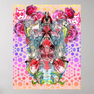 Visionär Surreal Konst | Symmetrisk Fantasy Poster