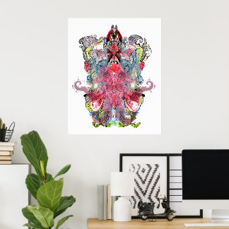 Visionär Surrealistisk Konstverk | Symmetrisk Fant Poster