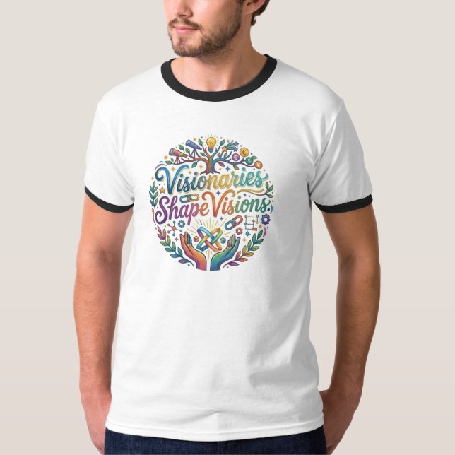 Visionärer formar visioner T-shirt design (Framsida)