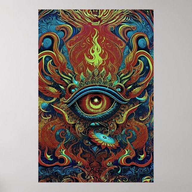 Visionärsflamma: Poster Andlig Ögon (Framsidan)