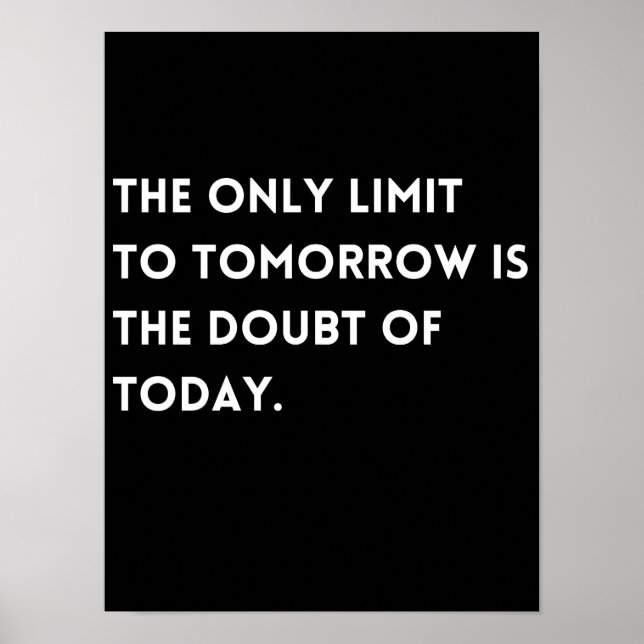 Visionary Overcoming Doubt Quote Classic Poster (Framsidan)