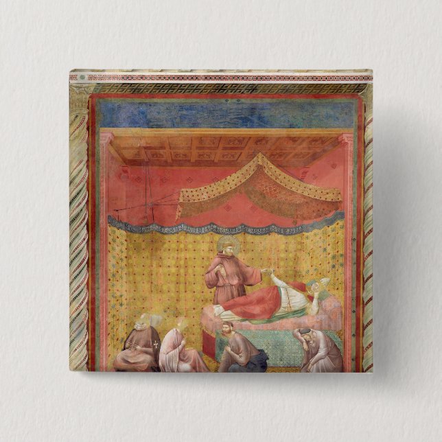 Visionen av Pope Gregory IX 1297-99 Knapp (Framsida)