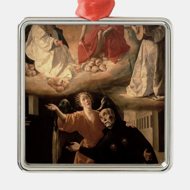 Visionen av St. Alphonsus Rodriguez Julgransprydnad Metall (Framsidan)