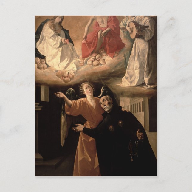 Visionen av St. Alphonsus Rodriguez Vykort (Framsida)