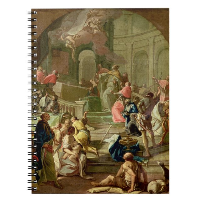 Visionen av St. Benedict, c.1760 Anteckningsbok (Framsidan)