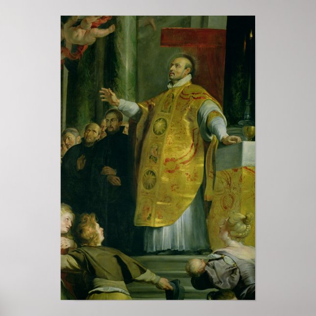 Visionen av St Ignatius i Loyola Poster (Framsidan)