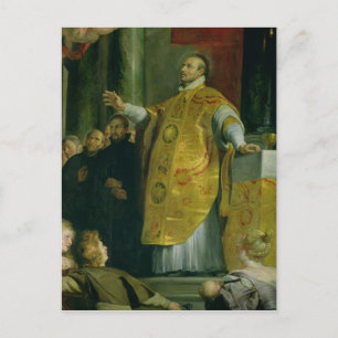 Visionen av St Ignatius i Loyola Vykort