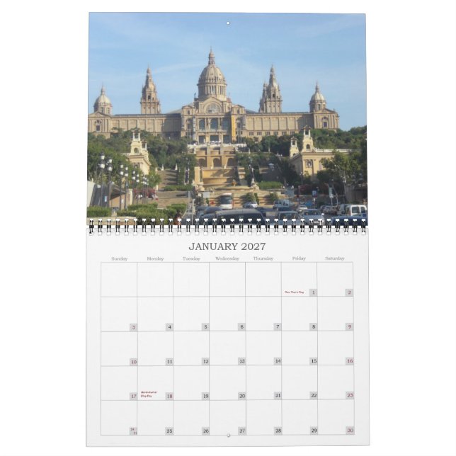 Visioner av den Europa kalendern Kalender (Jan 2027)