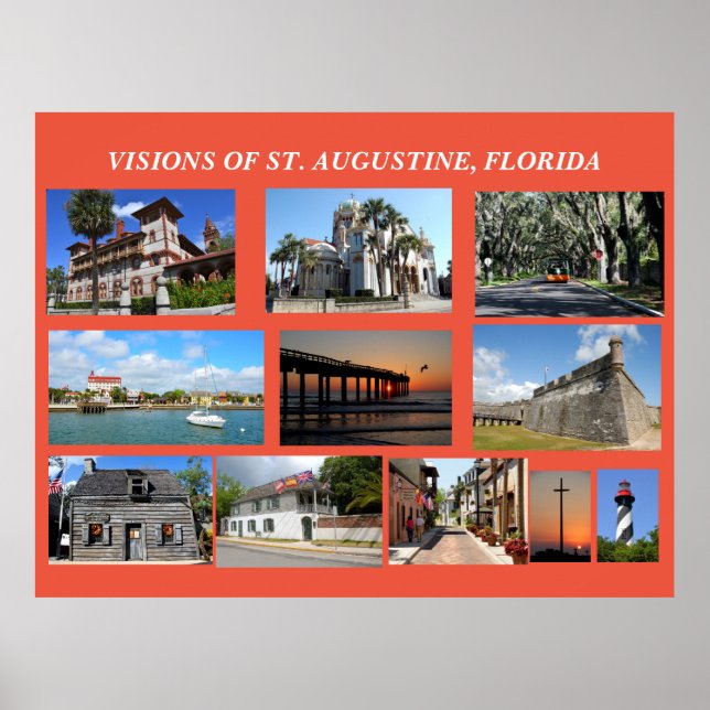 Visioner av det historiska Saint Augustine, Florid Poster (Framsidan)