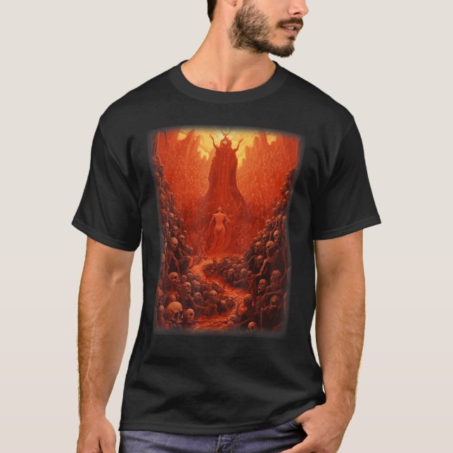 Visioner av helvetet Satan Djävulen Demons Monster T Shirt (Framsida)