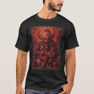 Visioner av helvetet Satan Djävulen Demons Monster T Shirt