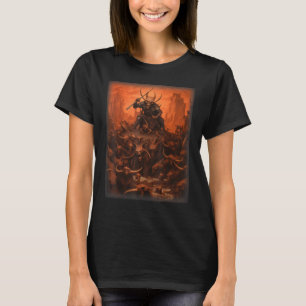 Visioner av helvetet Satan Djävulen Demons Monster T Shirt