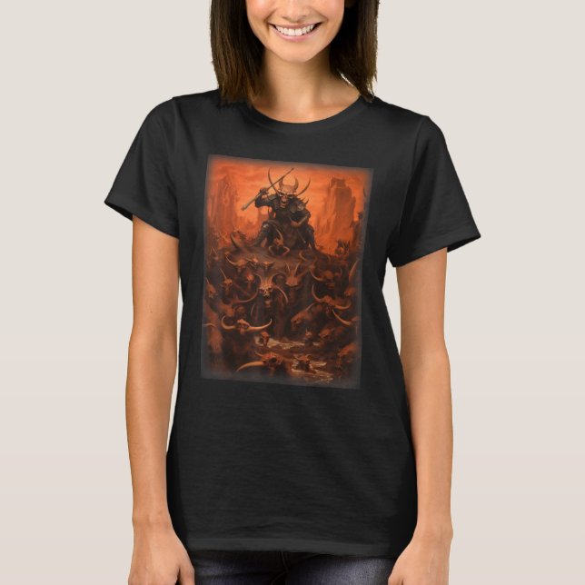 Visioner av helvetet Satan Djävulen Demons Monster T Shirt (Framsida)