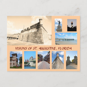 Visioner av historik St. Augustine, Florida Vykort