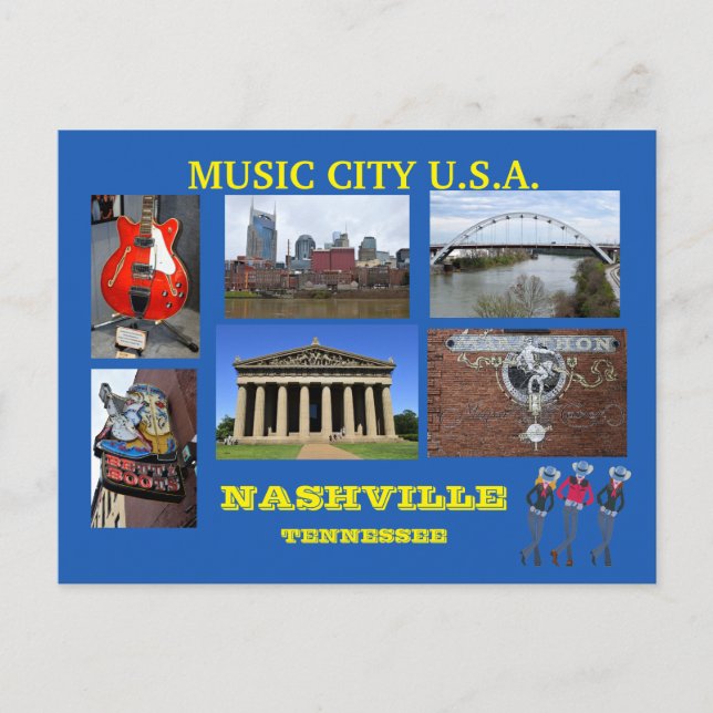 Visioner av Nashville, Tennessee Vykort (Framsida)