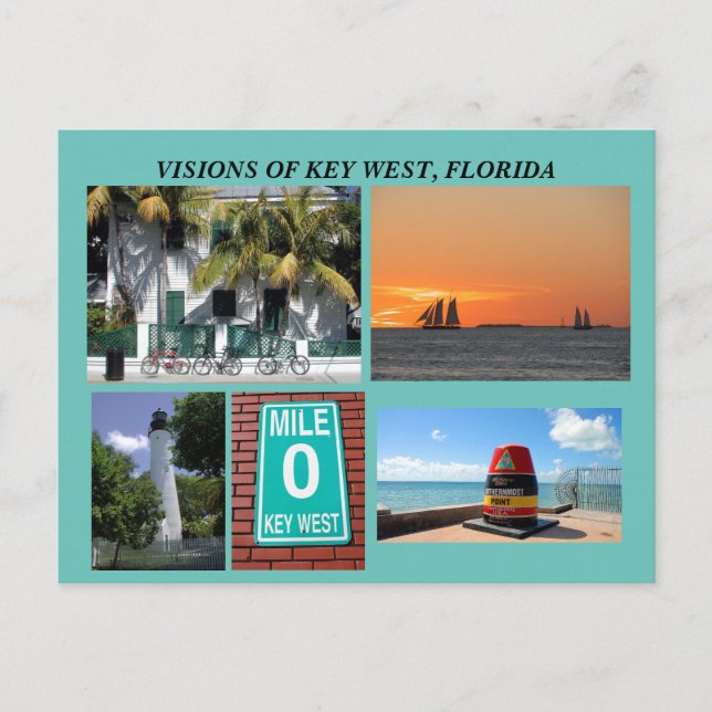 Visioner av Nyckel Väster, Florida Vykort (Framsida)
