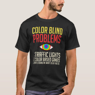 Visioner av provglasögon för Blind i färg T Shirt