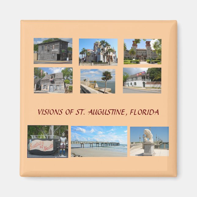 Visioner av Saint Augustine, Florida Magnet (Framsidan)