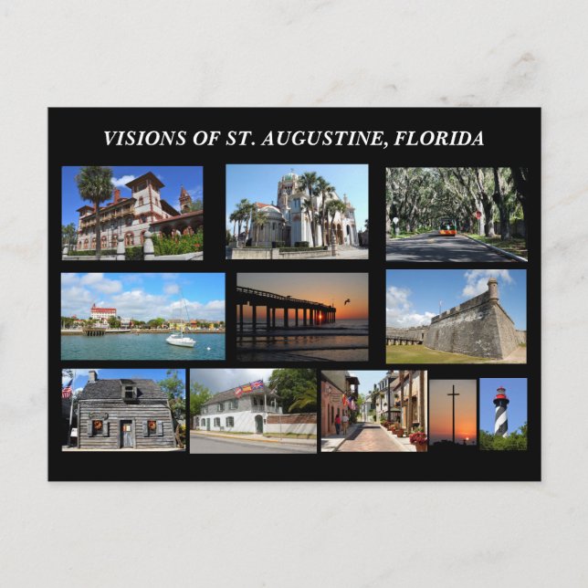 Visioner av Saint Augustine, Florida Vykort (Framsida)
