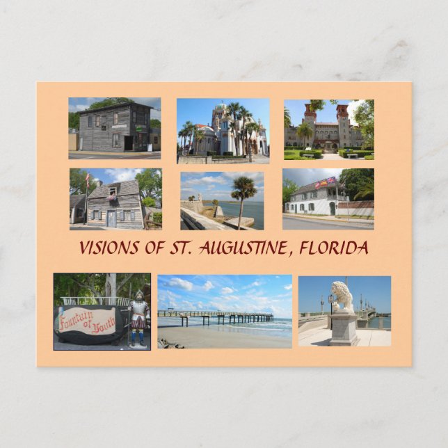 Visioner av Saint Augustine, Florida Vykort (Framsida)