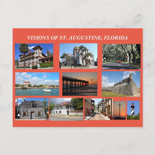 Visioner av Saint Augustine, Florida Vykort (Framsida)