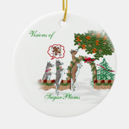 Visioner av sockerplommon Goat-jul Julgransprydnad Keramik