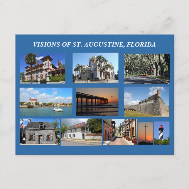 Visioner av St. Augustine, Florida vykort (Framsida)