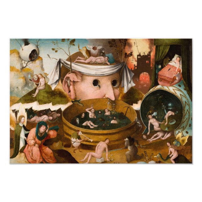 Visionerna av Tondal, 1479 av Hieronymus Bosch Fototryck (Framsidan)