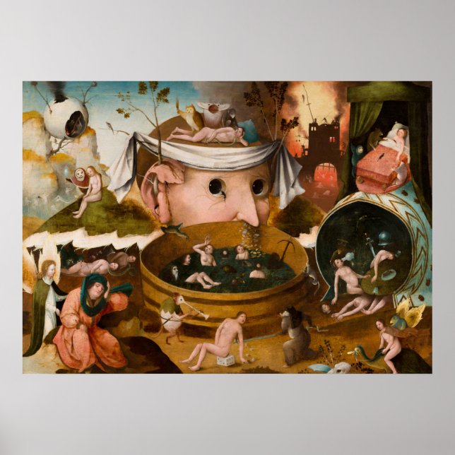 Visionerna av Tondal, 1479 av Hieronymus Bosch Poster (Framsidan)