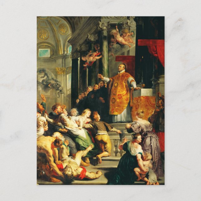 Visions av Ignatius av Peter Paul Rubens vykort (Framsida)