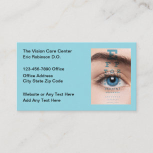 Visionscenter för öga Doktor Visitkort