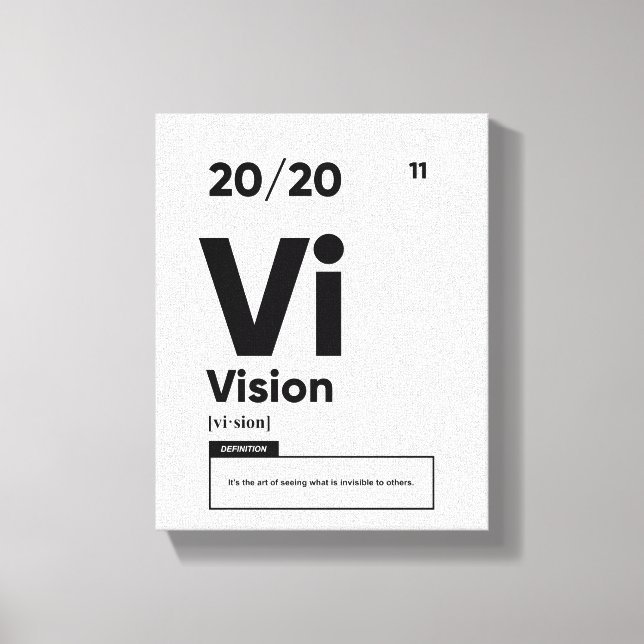 Visionsdefinition | Motivative Wall Art Canvas (Framsida)