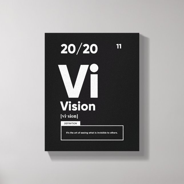 Visionsdefinition | Motiverande citattecken Canvastryck (Framsida)