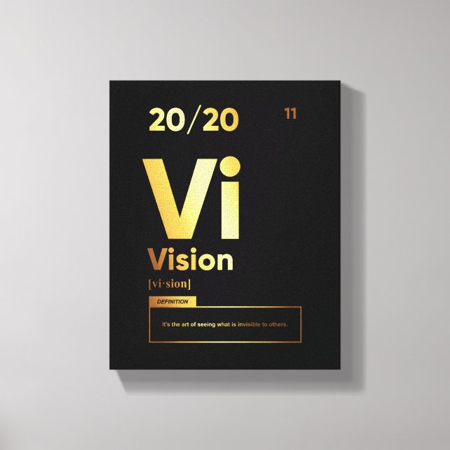 Visionsdefinition | Motiverande citattecken Canvastryck (Framsida)