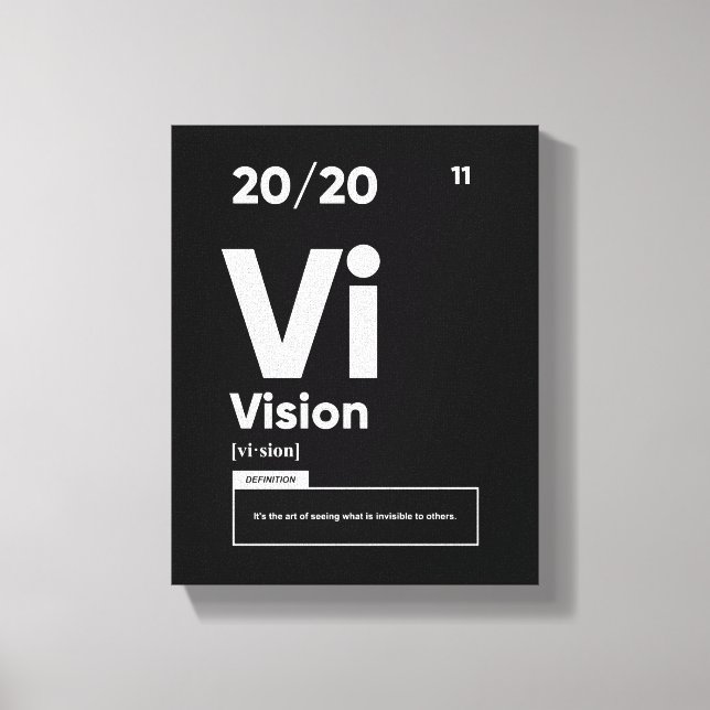 Visionsdefinition | Motiverande Poster Canvastryck (Framsida)