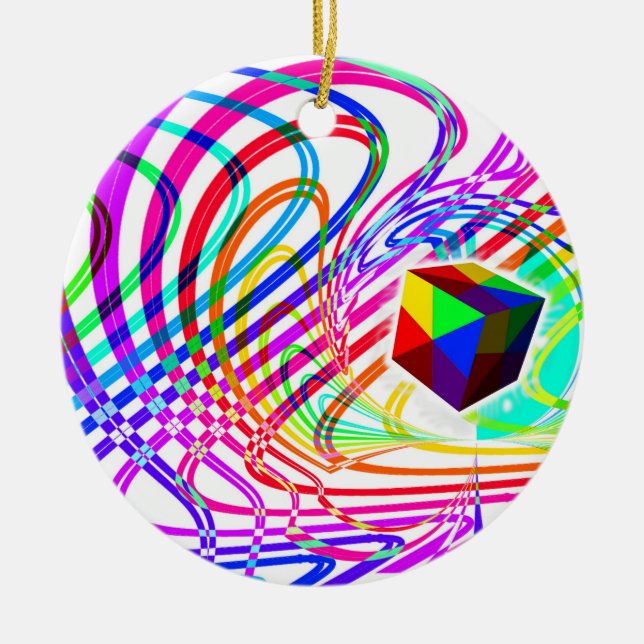 "Visionsfråga" Julgransprydnad Keramik (Framsidan)