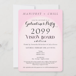 Visionsnämnden Party Networking Galentine's Party Inbjudningar