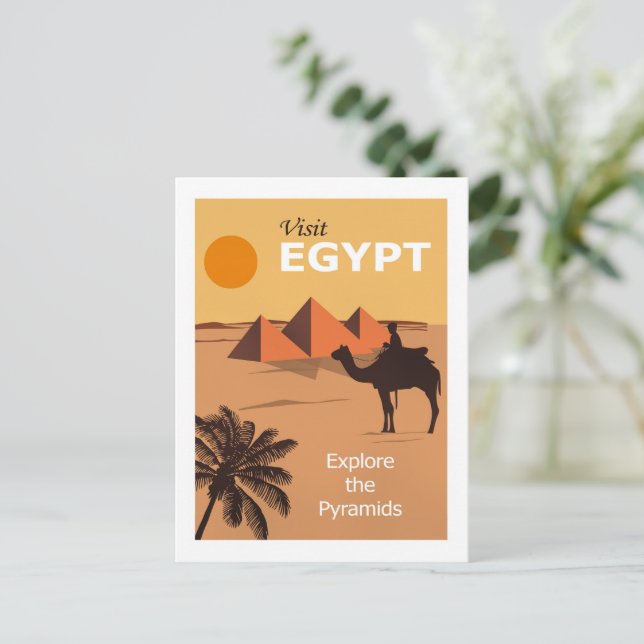 Visit Egypt travel poster Vykort (Stående Fram)