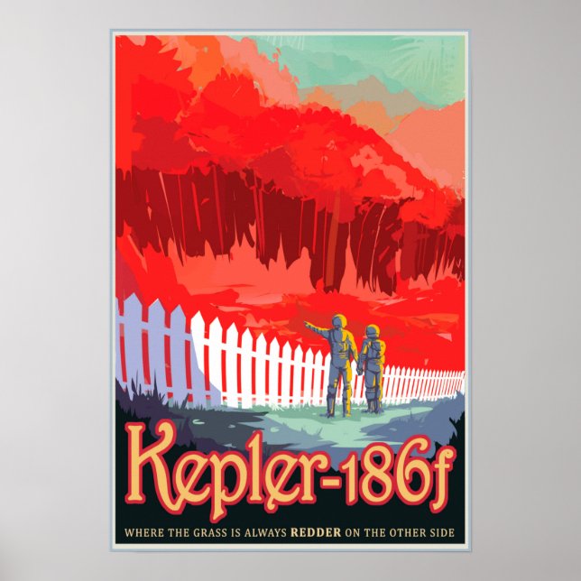 VISIT KEPLER-186f NASA JPL Visions of the future Poster (Framsidan)