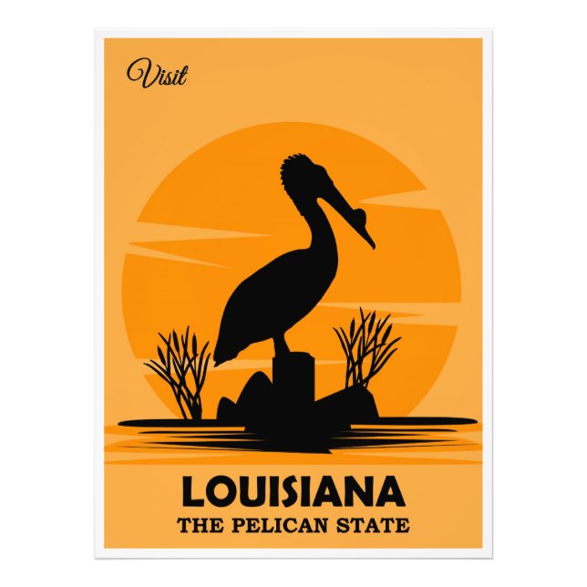 Visit Louisiana, The Pelican State, Fototryck (Framsidan)