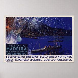 Visitai a Madeira Portugal Vintage affisch 1939