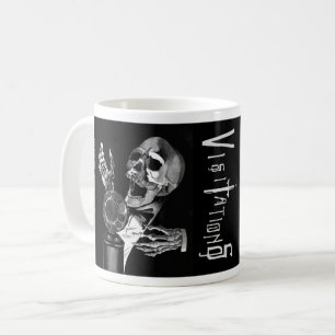 Visitation, Tecknad Bok singing Skull Kaffemugg
