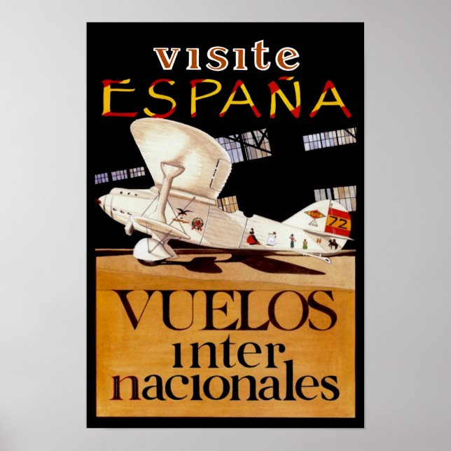 Visite Espana ~ Vuelos Internacionales Poster (Framsidan)