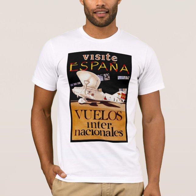Visite Espana ~ Vuelos Internacionales Tee Shirt (Framsida)