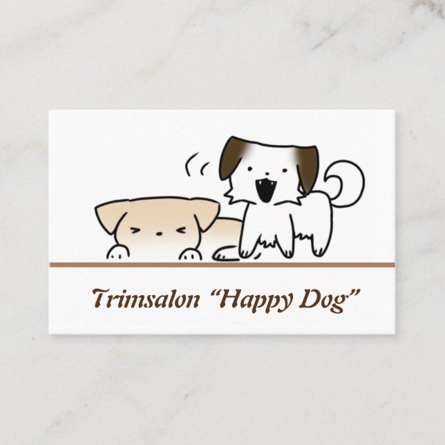 Visitekaartjes puppy, dog visitkort (Framsida)