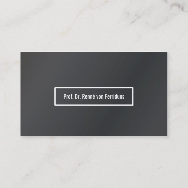 Visitenkarte dezent alu visitkort (Baksida)