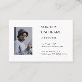 Visitenkarte mit Foto Vorlage - Selbst Gestalten Visitkort