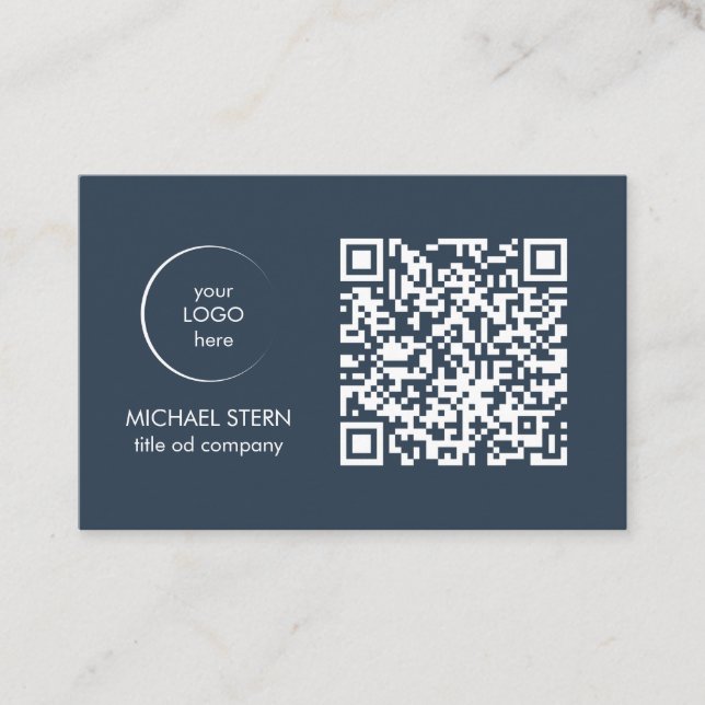 Visitenkarte mit QR-Code & Logo  Visitkort (Framsida)